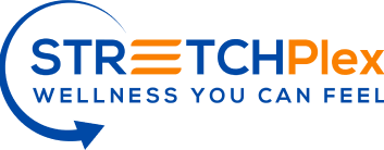 a logo of StretchPlex with a tagline wellness you can feel.